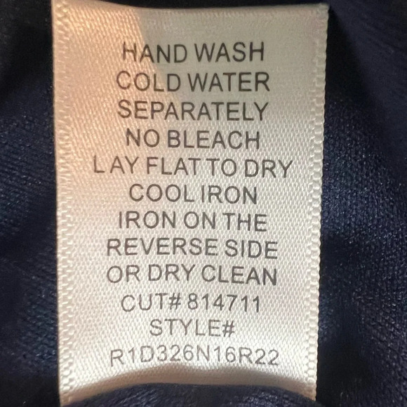 Rabbit Rabbit Rabbit‎ Blue Burnout 3/4 Sleeve Dress. Size 12. NWT. - Picture 10 of 12